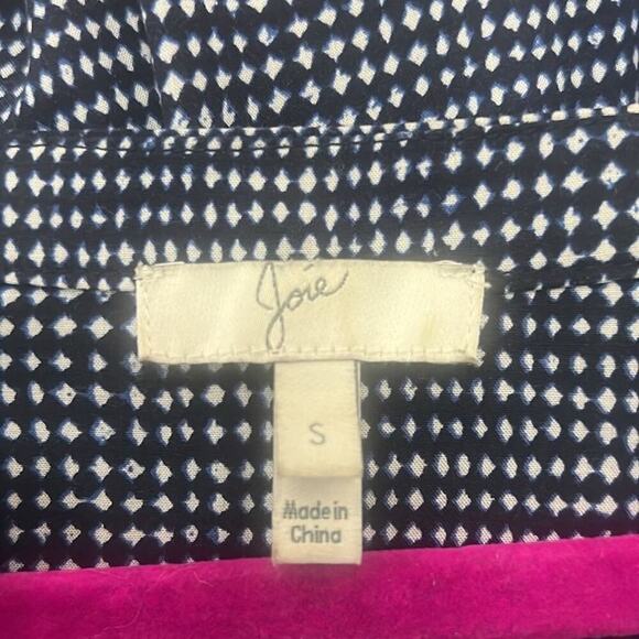 JOIE BLUE ACEY DRESS ROLL TAB SLEEVE SIZE S - Picture 4 of 7